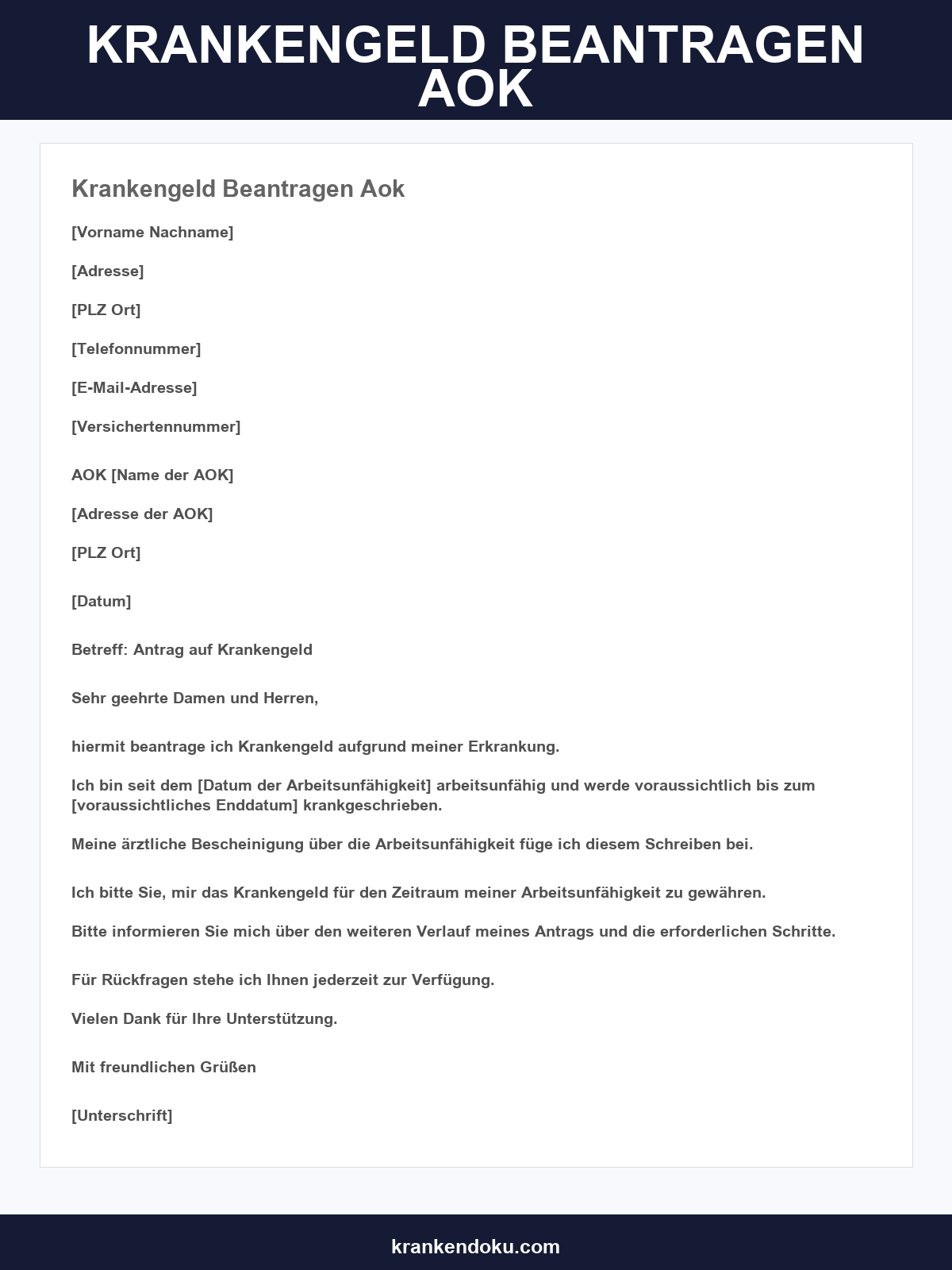 Krankengeld Beantragen Aok Formular
